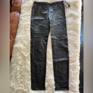 Girl’s Faux Leather Moto Black Leggings Size XL 14/16 Target